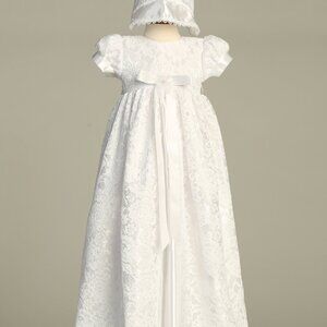 6/12M - Suzana Girls White Christening & Baptism Gown (NWT)